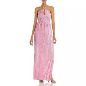 NEW Amanda Uprichard Pink Halter Maxi Dress